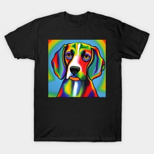 Beagle Dog Rainbow Painting T-Shirt